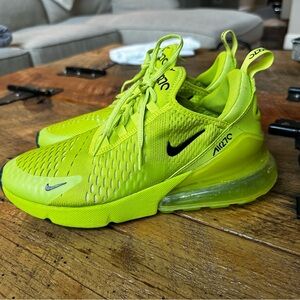 Nike Air Max 270 Neon Yellow Athletic Shoes